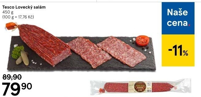 Salám lovecký Tesco