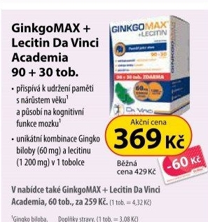 Doplněk stravy GinkgoMax + Lecitin Da Vinci Academia