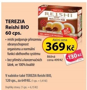 Doplněk stravy Královna hub Reishi Bio Terezia
