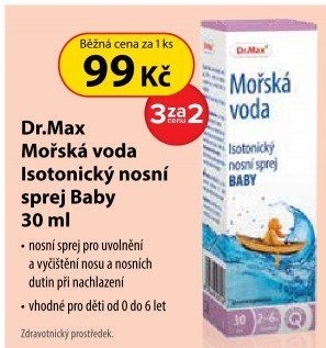 Dr.Max Mořská voda ISOTONICKÁ 0-6 let 30 ml