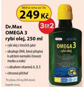 Dr.Max Omega 3 rybí olej 250 ml