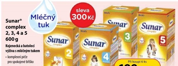 Kojenecké mléko Sunar Complex