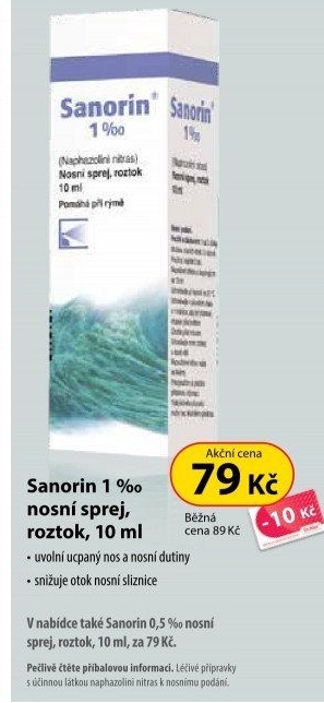 Nosní sprej 1% Sanorin