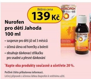 Nurofen pro děti jahoda suspenze 100 ml