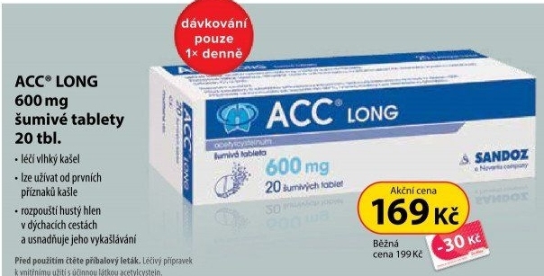 Šumivé tablety na vykašlávání Long ACC