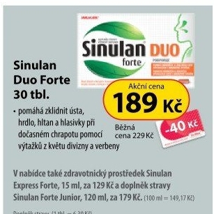 Tablety Sinulan Forte Duo Walmark