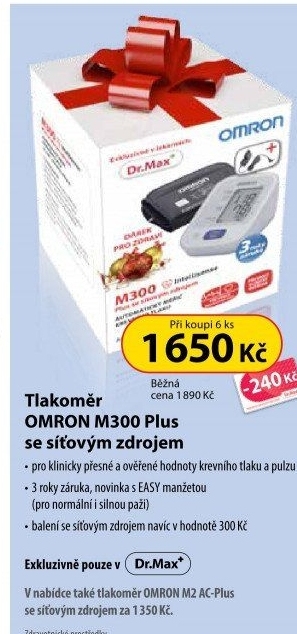 Tlakoměr Omron M300 Plus