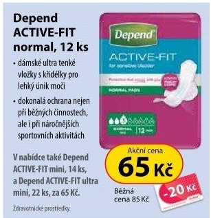 Vložky dámské inkontinenční Active Fit Depend