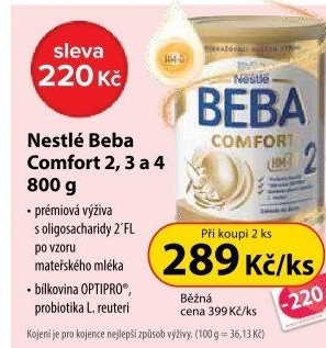 Výživa mléčná Comfort Beba Nestlé