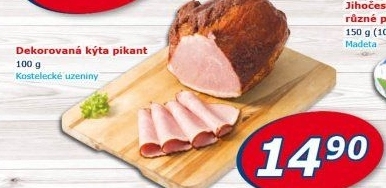 Kýta dekorovaná pikant Kostelecké uzeniny