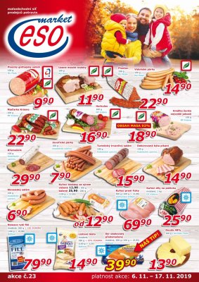 akční leták ESO MARKET 6.11.2019-17.11.2019