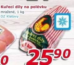 Kuřecí díly na polévku mražené DZ Klatovy
