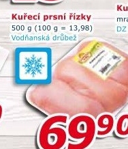 Kuřecí prsní řízky mražené Vodňanské kuře