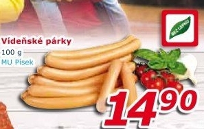 Párky vídeňské Maso uzeniny Písek