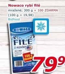 Rybí filé mražené Nowaco