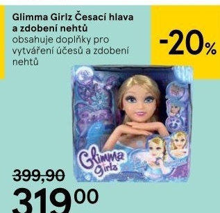 Stylingová hlava Glimma Girlz