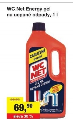 Čistič odpadů gelový Energy WC NET