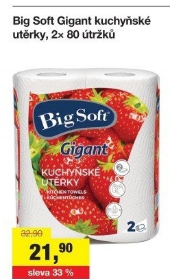 Kuchyňské utěrky 2vrstvé Gigant Big Soft