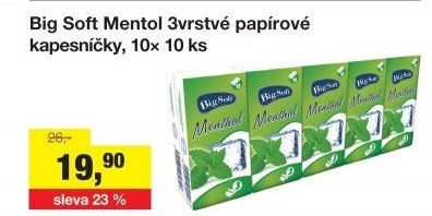 Papírové kapesníčky 3vrstvé Big Soft