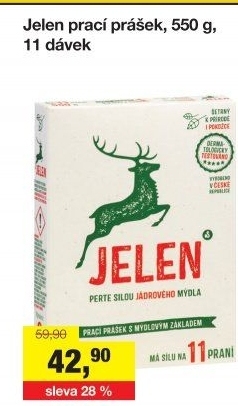 Prací prášek mýdlový Jelen