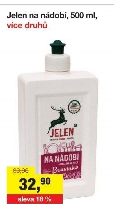 Prostředek na nádobí Jelen