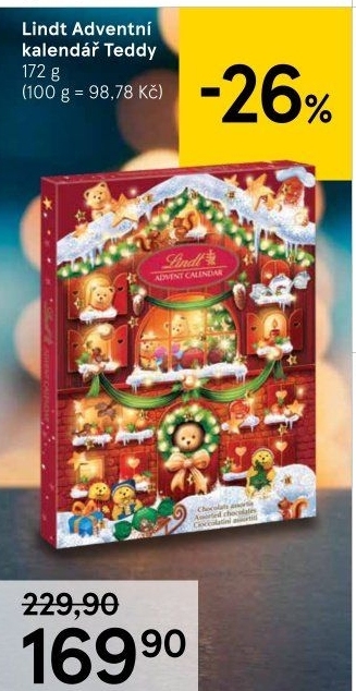 Adventní kalendář Lindt - Tesco akcniletaky.com