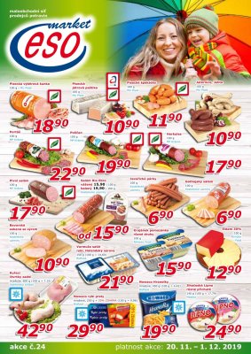 akční leták ESO MARKET 20.11.2019-1.12.2019