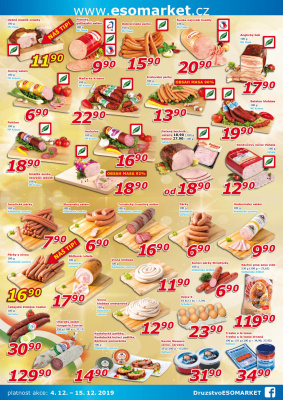 akční leták ESO MARKET 4.12.2019-15.12.2019