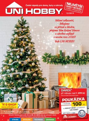 akční leták UNI HOBBY 5.12.2019-29.12.2019