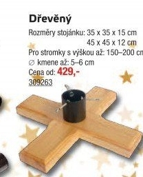 Dřevěný stojan na vánoční stromek