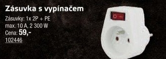 Zásuvka s vypínačem
