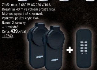 Zásuvky na dálkové ovládání