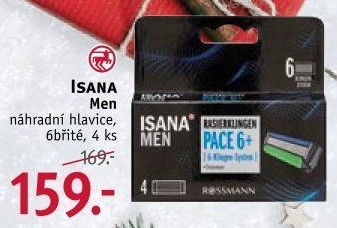 Náhradní hlavice pánské Pace 6+ Men Isana