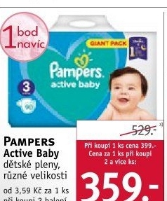 Pleny dětské Active Baby Pampers