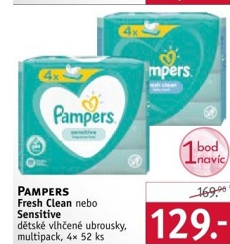 Vlhčené ubrousky dětské Pampers Baby Fresh Clean
