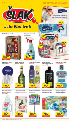 akční leták Šlak drogerie 3.12.2019-24.12.2019