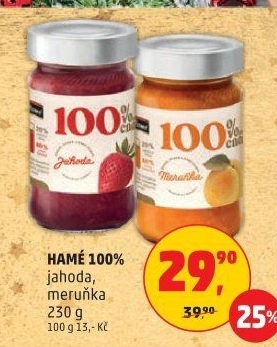 Džem 100% ovocná Hamé