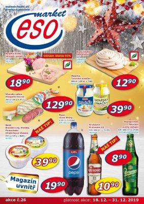 akční leták ESO MARKET 18.12.2019-31.12.2019