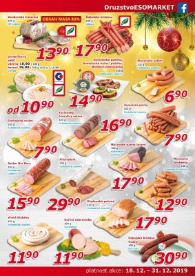 akční leták ESO MARKET 18.12.2019-31.12.2019