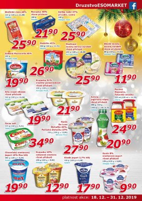 akční leták ESO MARKET 18.12.2019-31.12.2019
