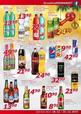 akční leták ESO MARKET 18.12.2019-31.12.2019