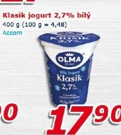 Bílý jogurt Klasik Olma