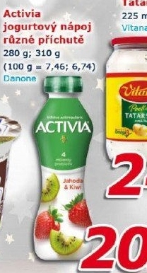 Jogurtový nápoj Activia Danone