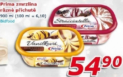 Zmrzlina ve vaničce Prima