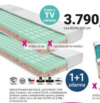 OBOUSTRANNÁ MATRACE „ANTIPRESS“