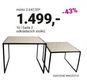 Sada 2 odkládacích stolků „STON 2“