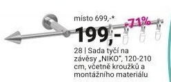 SADA TYČÍ NA ZÁVĚSY „NIKO“