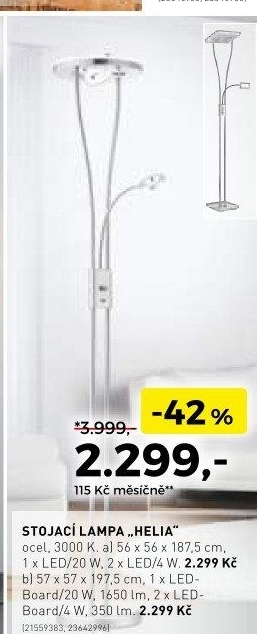 Stojací lampa Helia