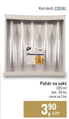 Sklenice plastové na sekt - Makro akcniletaky.com