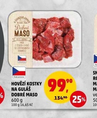 HOVĚZÍ KOSTKY NA GULÁŠ DOBRÉ MASO